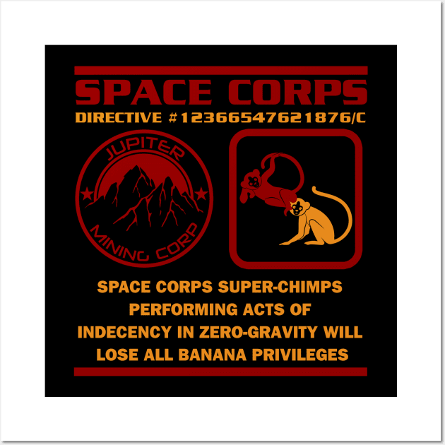JMC Space Corps Directive #1236 Banana Privileges Wall Art by Meta Cortex